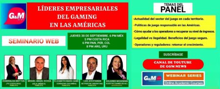 Líderes empresariales del gaming, el jueves 30 de septiembre, en el próximo gran webinario de G&M News