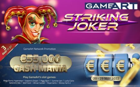 Nova slot ‘Striking Joker’ e próxima promoção global 55K Cash Mania para GameArt