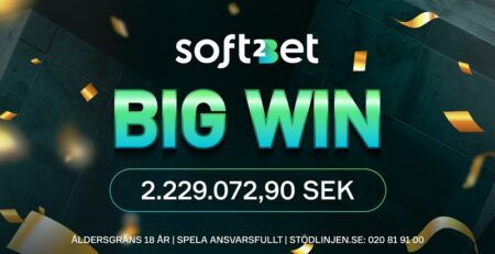 Prêmio milionário para jogador na Suécia no YoYo Casino, marca da Soft2Bet