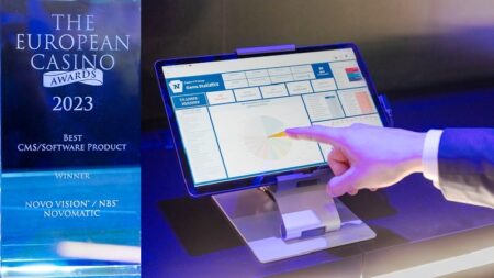 Novomatic’s innovative Novovision won a European Casino Award in ICE London