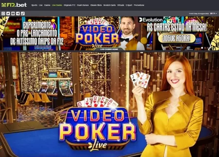 Evolution announces its first live video poker game with F12.Bet