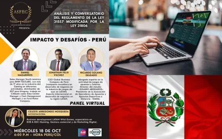 ASFEG anuncia charla abierta para explicar la reglamentación de la ley del juego online en Perú