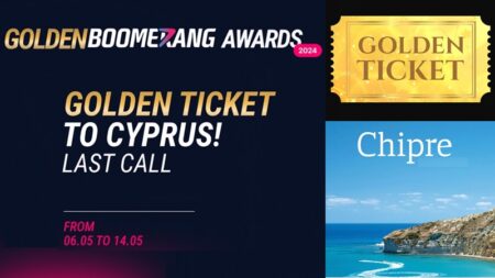 Última convocatoria de los Golden Boomerang Awards: Gana tu Entrada Dorada para la ceremonia de entrega de premios en Chipre