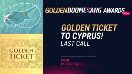 Última chamada do Golden Boomerang Awards: Ganhe seu Golden Ticket para a Cerimônia de Premiação em Chipre