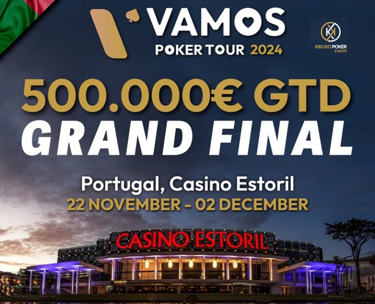 O Casino Estoril organizará festival ‘Vamos Poker Tour’ com prémio de 500 mil euros
