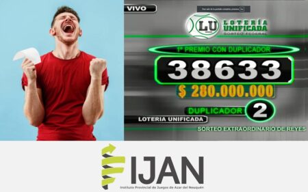 Argentina: Los Reyes repartieron 280 millones de pesos en la lotería neuquina con el número 38633