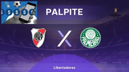 Copa Libertadores: O River Plate recebe o Palmeiras e é favorito nas bets brasileiras