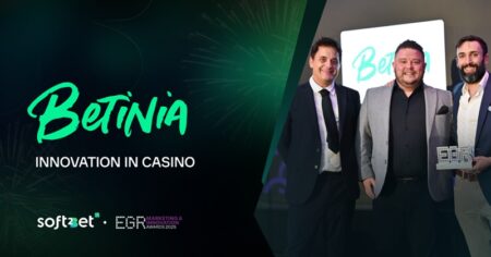 Betinia, from Soft2Bet, recognized for “Innovation in Casino”